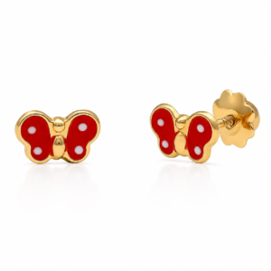Pendientes oro 18kl "Mariposa"